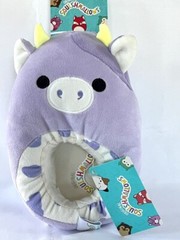Squishmallows Purple Cow Slippers Easter Gift Bubba Easter Gift 11-12 to 6-7yrs.