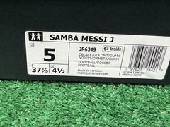 Adidas Samba Messi J Soccer Juniors Size 5 Black-Gold-Gum Big Kids (JR6349), New
