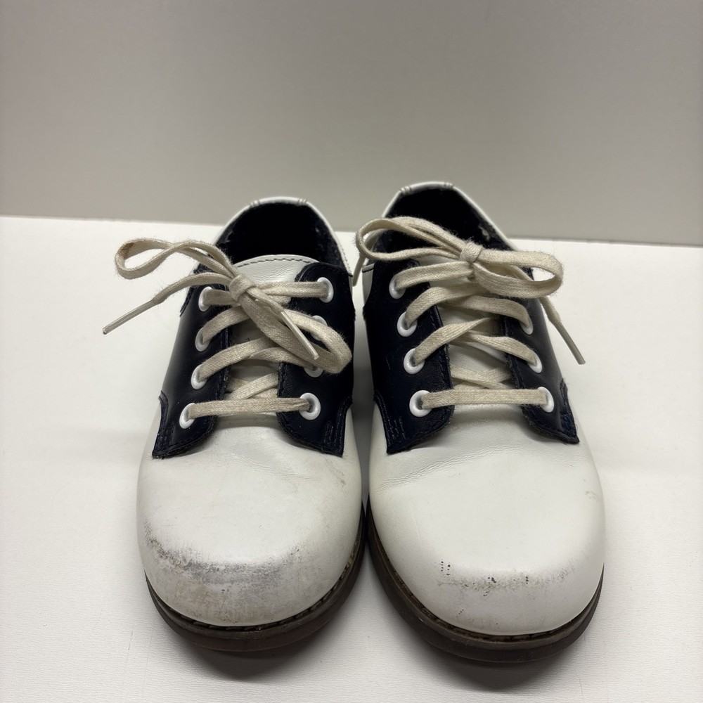 Vintage Oxford Shoes Stride Rite Blue & White Leather. USA Toddler 7.5 Wide