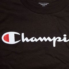 Champion Script Logo Youth (Brown) Short Sleeve T-Shirt