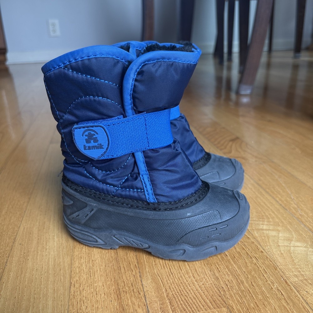 Kamik Snowbug 5 Snow Boots Navy Blue Royal Winter Childrens Toddler Boys Size 8