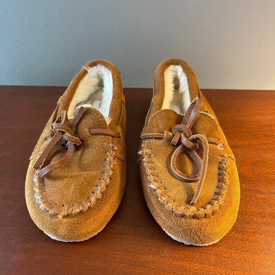 J. Crew Crewcuts Kids Sherpa Suede Lodge Slippers Kids Size 11