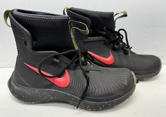 Nike Kids Boys Puddle Protect Rain Boots Binzie Black 10.5” Long