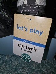 Carter’s Runner-B Toddler Sneaker US 9 Colorblock Black Gray Green Lace-Up