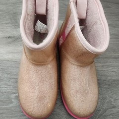UGG Pink Classic Clear Mini Boots Size 4 Kids Waterproof Faux Shearling Warm