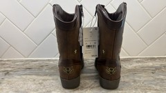 Disney Pixar Toy Story Woody Western Boots Brown US 12 Faux Leather Zip Star New