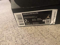 Nike Air Jordan 5 Retro (PS) Stealth 2.0 White/Hyper Royal 440889-140 Size 2Y