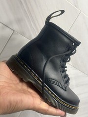 Dr. Martens 1460 T Child Boots Black US Size 7 Softy T Side Zipper Lug Soles