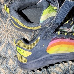 Merrell K22 Rainbow Multicolor Hook & Loop Sneakers US 5M EU 36 READ DESCRIPTION