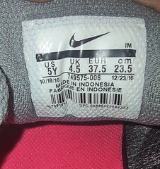 Nike Air Max Invigor GS Athletic Shoes Gray & Pink Youth Size 6.5Y 749575-006
