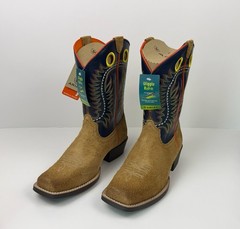 Ariat Derby Monroe Kid’s Size 4 M Tan Roughout / Inkwell Cowboy Boots 10047036