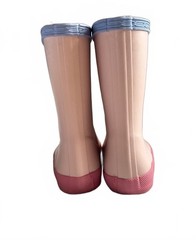 Hunter Kids First Classic Rain Boots Size 8 Toddler Light Pink Blue Trim Rubber