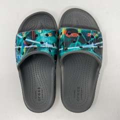 Crocs Iconic Comfort Classic Slide Sandals Black Kids Size C 12