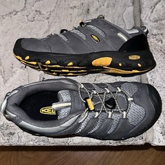 New Keen 1011908 Koven Gray Leather Drawstring Hiking Shoes Sandals 5 Boys Youth