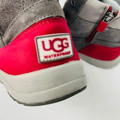 UGG Kids Boots Size 3 Turlock Waterproof Snow Boot Gray Red Hiking Outdoors