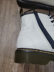 Doc Dr Marten 1460J White Combat Boots Size Mens 4 Womens 5