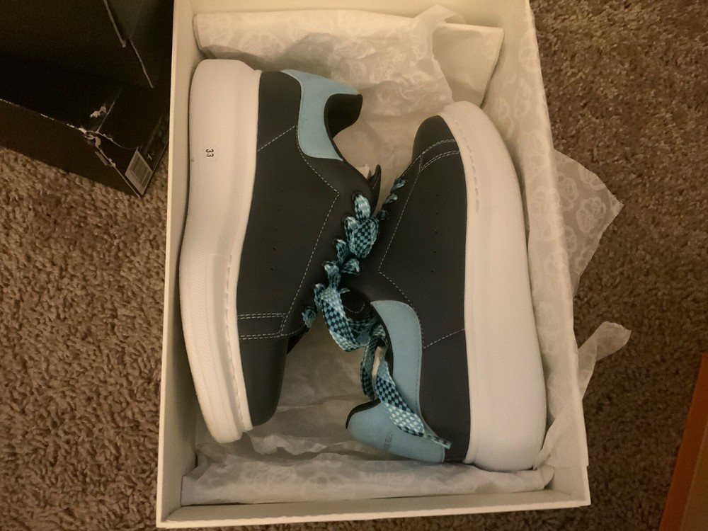 Alexander McQueen Kids Sneaker blue leather sneaker