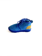UGG X Cookie Monster Neumel II Blue Suede Chukka Boots Kids Size 3 Youth