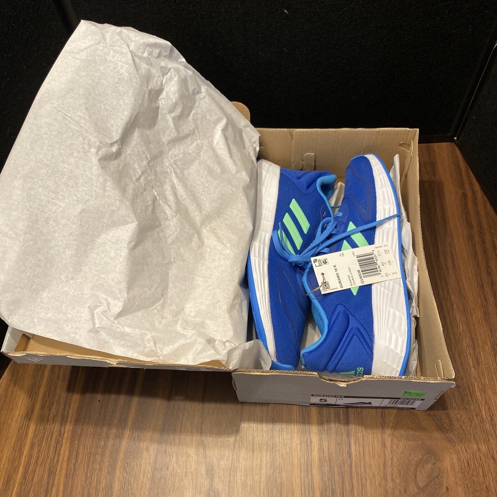 Adidas Kids Duramo 10 K Running Course A Pied Blue Shoes Size – 5 GV8938