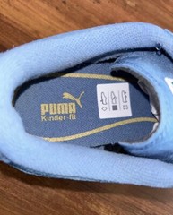 NIB Puma Blue Heaven Suede 2 Straps Kinder-Fit Shoes Size 3C Athletic Casual