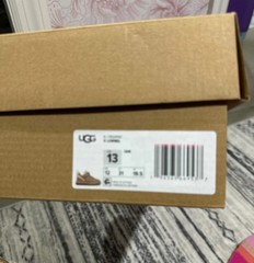 UGG Kids Camel Shearling Lined Sneakers Size 13 Unisex Suede Mesh Flat