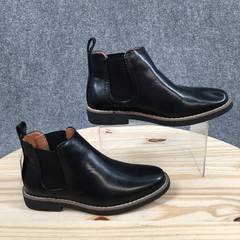 Deer Stags Rockland Chelsea Boots Ankle Top Faux Leather Youth 2M Black NEW