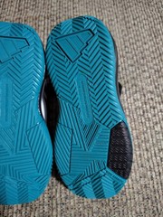 Adidas Kids Ownthegame 3.0 K Shoe Black/ White/ Teal Size 1