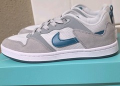 Nike SB Alleyoop GS Particle Grey Teal 5Y Womens 6.5 Skate Shoes CJ0883-003