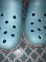 Crocs Crocband Clogs Ice Blue/White/Pink beach shoes J 2