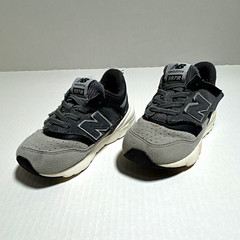 New Balance 997R Gray Black Suede Mesh Lace Up Sneakers Unisex Kids 8C