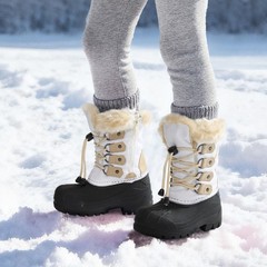 Youth Toddlers Boys Girls Snow Boots Outdoor Mid Calf Ski Boots For Skiing