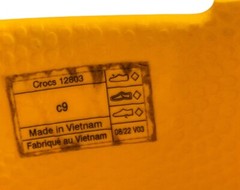 Crocs Child’s Youth Yellow Rainboots Sz 9 Rubber MidCalf Pull On Damaged Stained