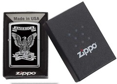 Zippo American Eagle Pocket Lighter, High Polish Chrome, One Size (28290)