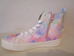 Art Class Kids Tee High-Top Side Zip Fashion School Sneakers Multicolor 1