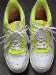 Nike Air Force 1 LV8 GS White Volt Pink Glow Neon Sneakers 6.5Y Womens 8