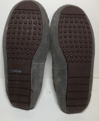 Fireside By Deerforms Grey Moccasin Size 5Y Fur lined Warm Winter Slippers Cozy