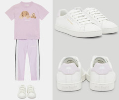 Palm Angels Kids Unisex Girls Boys Leather Tennis Sneakers Shoes BNWT 33