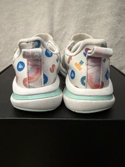 adidas White Multicolor Geometric Sneaker Hook & Loop Unisex Kids US 13K