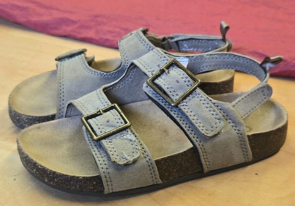 OshKosh B’Gosh Toddler Size 10M Bruno Casual Sandals Taupe Cork Suede