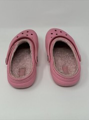 Crocs Classic Faux Fur Lined Clogs Slip On Youth Bright Pink Size J1