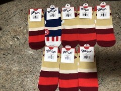 Sock Heroes Socks Marvel Comics Captain America Iron Man 8 Pairs Ankle Socks