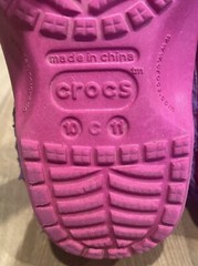 Crocs Kids Mammoth Hot Pink/Purple Fleece Disney Mickey Mouse Clog Sz 10/11
