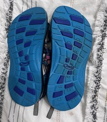Chaco ZX1 Ecotread Teal Multicolor Performance Sandals Kids Size 5 J180264