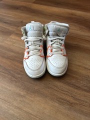 Nike Jordan 1 Mid SE PS White Teal Pink Baseball DM9648 100 Leather/Knit Sz 1.5y