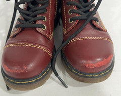 Dr. Doc Martens 1460 T Side Zipper Boot Toddler Size 11 Softy T Leather Lace Up