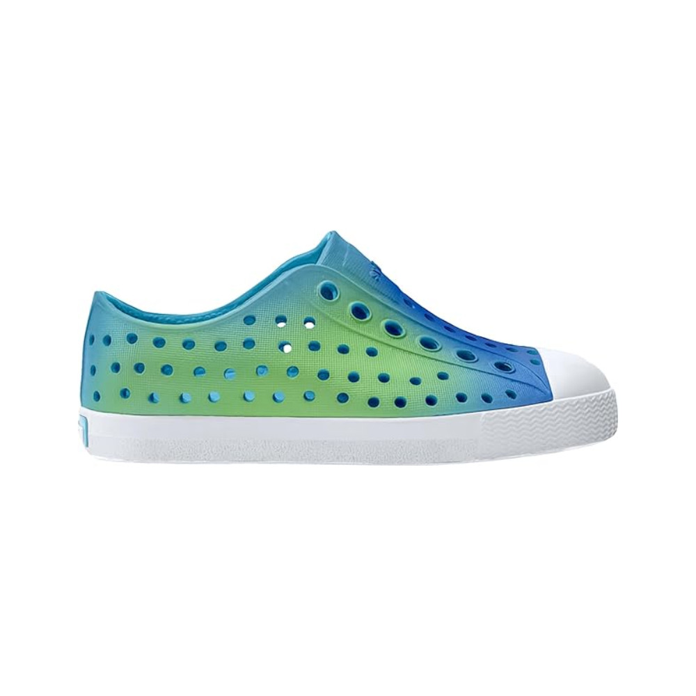 Native Shoes Jefferson Print Child Aquarius Blue/Shell White/Hilly UV Blur