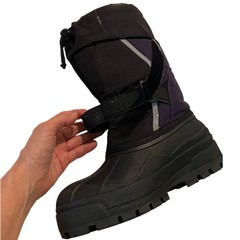 LL Bean Kids Snow Boots Black/purple Winter Cold Weather Insulated Buckle