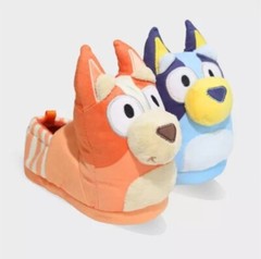 Bluey & Bingo 3D Head Slippers – Blue/Orange 5-6T