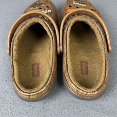 Crocs Chewbacca Star Wars Clogs Kids Size 9 Brown Fuzzy Lined Slip On Shoes
