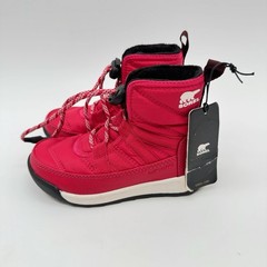 Sorel Whitney II Snow Boots Youth Size 9 Red Winter Waterproof